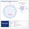 Plan technique coté – Fraise diamant à rainurer en V Ø 115 mm – largeur 10 mm Montgascon®