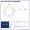 Plan technique coté – Bague de réduction Montgascon® 22,23 → 15 mm, épaisseur 3 mm