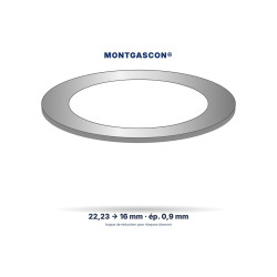 Bague de réduction Montgascon® 22,23 → 16 mm, épaisseur 0,9 mm