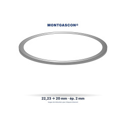 Bague de réduction Montgascon® 22,23 → 20 mm, épaisseur 2 mm