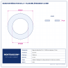 Plan technique coté – Bague de réduction Montgascon® 25,4 → 15,88 mm, épaisseur 1,5 mm
