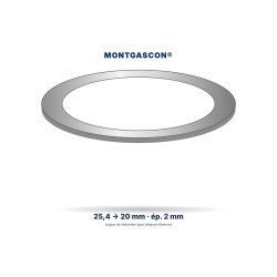 Bague de réduction Montgascon® 25,4 → 20 mm, épaisseur 2 mm
