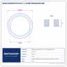 Plan technique coté – Bague de réduction Montgascon® 25,4 → 20 mm, épaisseur 9 mm