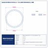 Plan technique coté – Bague de réduction Montgascon® 25,4 → 22,2 mm, épaisseur 2,2 mm