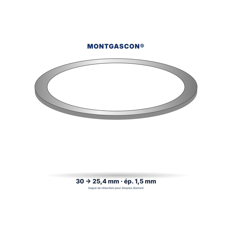 Bague de réduction Montgascon® 30 → 25,4 mm, épaisseur 1,5 mm