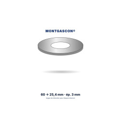 Bague de réduction Montgascon® 60 → 25,4 mm, épaisseur 3 mm