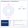 Plan technique coté – Bague de réduction Montgascon® 60 → 25,4 mm, épaisseur 3 mm