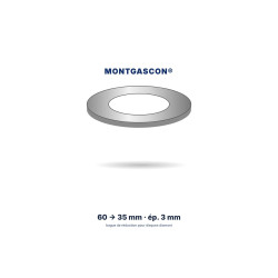 Bague de réduction Montgascon® 60 → 35 mm, épaisseur 3 mm