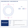 Plan technique coté – Bague de réduction Montgascon® 60 → 40 mm, épaisseur 3 mm