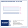 Plan technique coté – Pierre d'affûtage Montgascon® pour disques diamant – 280 x 55 x 26 mm
