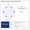 Plan technique coté – Boisseau PCD à pointes Montgascon® Ø 125 mm – alésage 22,2 mm