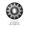 Boisseau béton et pierre en étoile Montgascon® Ø 180 mm – alésage 22,2 mm