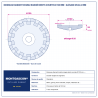 Plan technique coté – Boisseau diamant double rangée dents courtes Montgascon® Ø 130 mm – alésage 25/22,2 mm