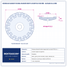 Plan technique coté – Boisseau diamant double rangée dents courtes Montgascon® Ø 180 mm – alésage 22,2 mm