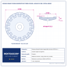 Plan technique coté – Boisseau diamant double rangée béton et pierre Montgascon® Ø 180 mm – alésage 22,2 mm – spécial abrasif