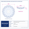 Plan technique coté – Boisseau diamant double rangée à code couleur Montgascon® Ø 125 mm – liant moyen (vert)