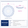 Plan technique coté – Boisseau diamant double rangée matériaux mi-durs Montgascon® Ø 180 mm – alésage 22,2 mm – béton et granit