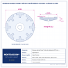Plan technique coté – Boisseau diamant forme T béton et revêtements Montgascon® Ø 125 mm – alésage 22,2 mm