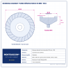 Plan technique coté – Boisseau diamant turbo rénovation Montgascon® Ø 55 mm – M14