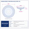 Plan technique coté – Boisseau diamant turbo rénovation Montgascon® Ø 100 mm – M14