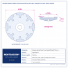 Plan technique coté – Boisseau diamant forme T pour Festool/Protool Montgascon® Ø 130 mm – alésage 25/22,2 mm – spécial abrasif