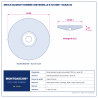 Plan technique coté – Meule diamant bombée universelle Montgascon® Ø 125 mm – grain 30