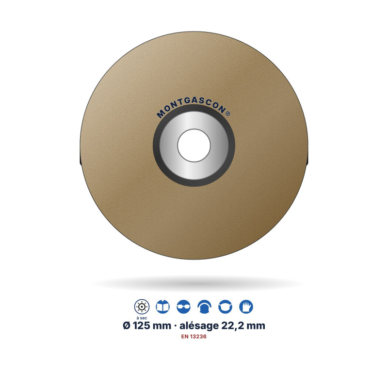 Meule boisseau carbure Montgascon® Ø 125 mm – grain moyen