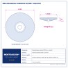 Plan technique coté – Meule boisseau carbure Montgascon® Ø 125 mm – grain fin