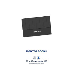 Pad diamant manuel Montgascon® 90 x 55 mm – grain 100 (noir)