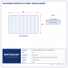 Plan technique coté – Pad diamant manuel Montgascon® 90 x 55 mm – grain 100 (noir)