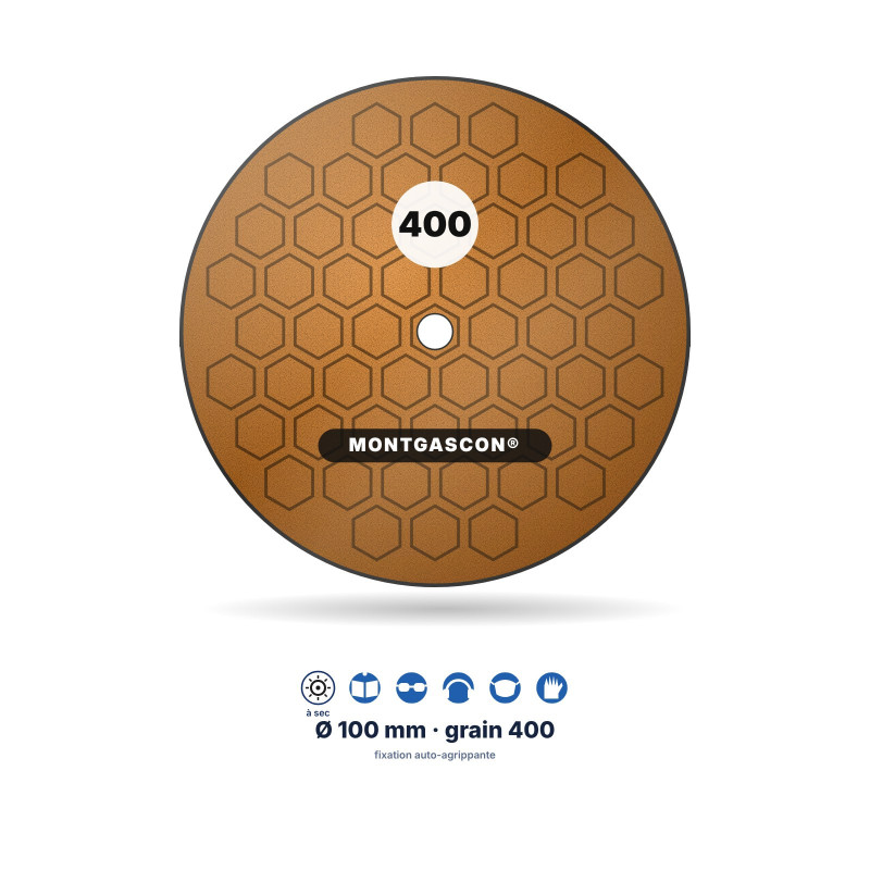 Pad diamant de polissage à sec Montgascon® Ø 100 mm – grain 400
