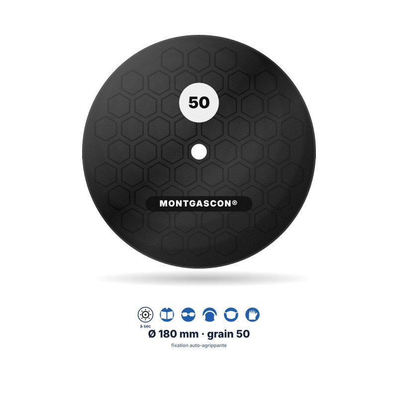 Pad diamant de polissage à sec Montgascon® Ø 180 mm – grain 50