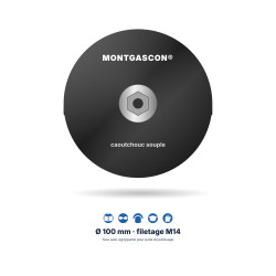 Plateau support M14 souple Montgascon® Ø 100 mm pour pads de polissage