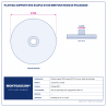 Plan technique coté – Plateau support M14 souple Montgascon® Ø 100 mm pour pads de polissage