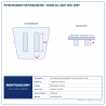 Plan technique coté – Patin diamant de ponçage M6 Montgascon® – grain 40, liant dur, vert