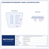 Plan technique coté – Patin diamant de ponçage M6 Montgascon® – grain 16, liant moyen, rouge