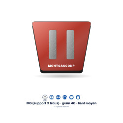 Patin diamant de ponçage M6 Montgascon® – grain 40, liant moyen, rouge