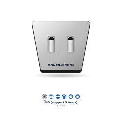 Patin PCD de décapage M6 Montgascon® – 2 x 1/2 PCD, argent