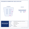 Plan technique coté – Patin diamant M8 / changement rapide Montgascon® – grain 40, liant dur, vert