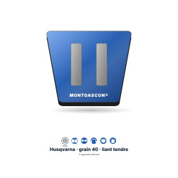 Patin diamant pour ponceuse de sol Husqvarna Montgascon® – grain 40, liant tendre, bleu