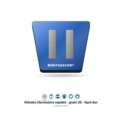 Patin diamant à fixation Klindex Montgascon® – grain 30, liant dur, bleu