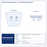 Plan technique coté – Patin PCD à fixation Klindex Montgascon® – 1/4 PCD, argent, rotation droite