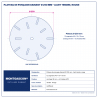 Plan technique coté – Plateau de ponçage diamant Ø 250 mm Montgascon® – liant tendre, rouge