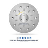 Plateau de ponçage PCD Étoile Ø 250 mm Montgascon® – 10 PCD + 10 segments d'appui, argent, rotation droite