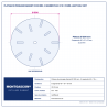 Plan technique coté – Plateau de ponçage diamant Ø 300 mm Montgascon® – 8 segments 40 x 10 x 10 mm, liant dur, vert