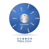 Plateau de ponçage diamant Ø 300 mm Montgascon® – 8 segments en T de 7 mm, liant tendre, bleu