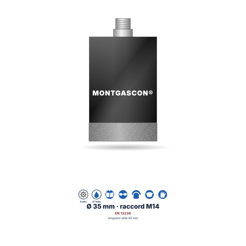 Foret diamant M14 Montgascon® perçage rapide Ø 35 mm