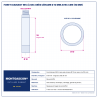 Plan technique coté – Foret diamant M14 Montgascon® à sec grès cérame Ø 10 mm avec cire (10 mm)