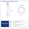 Plan technique coté – Foret diamant M14 Montgascon® à sec grès cérame Ø 8 mm