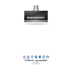 Foret diamant M14 Montgascon® à sec grès cérame Ø 110 mm